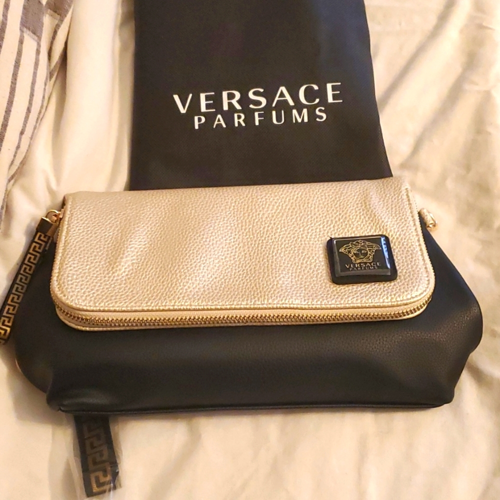 Versace perfume crossbody clutch
